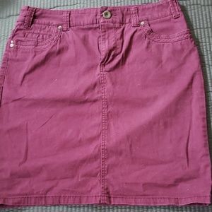 Sonoma Maroon Jean Skirt